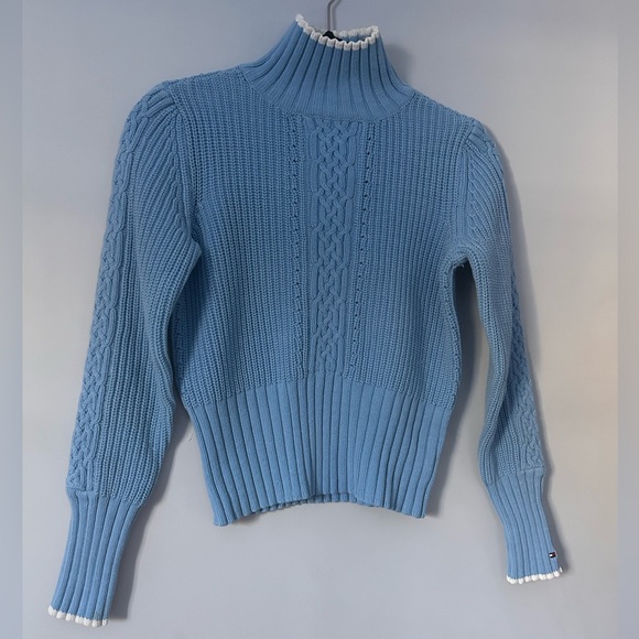 Y2K vintage Tommy Hilfiger, fisherman style mock neck sweater size small - Picture 6 of 6